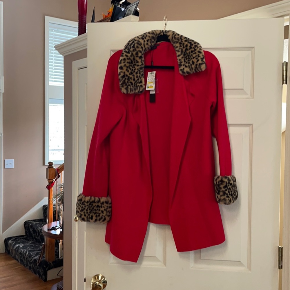 Red Leopard Cardigan